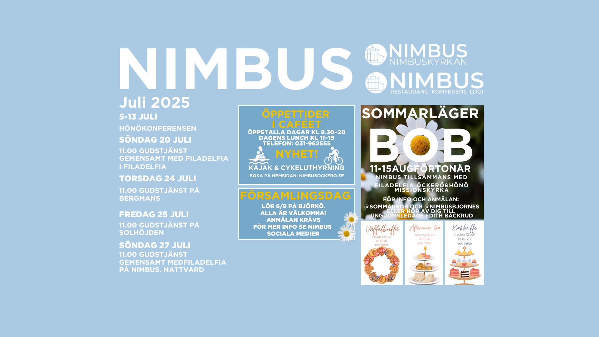 Event och händelser Juli 2025